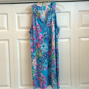 XL Lilly Pulitzer notch neck a-line dress